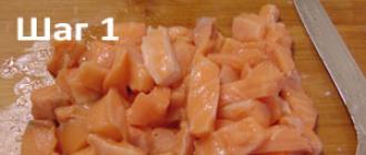 Рецепты с красной рыбой - паста с лососем в сливочном соусе Рецепт пасты с рыбой в сливках